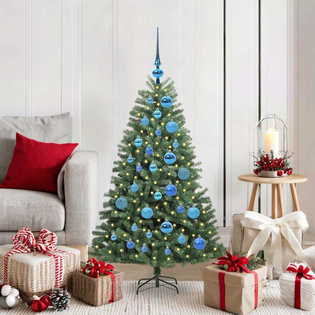 Albero di Natale Artificiale con Rami Pieghevoli Verde 120 cm