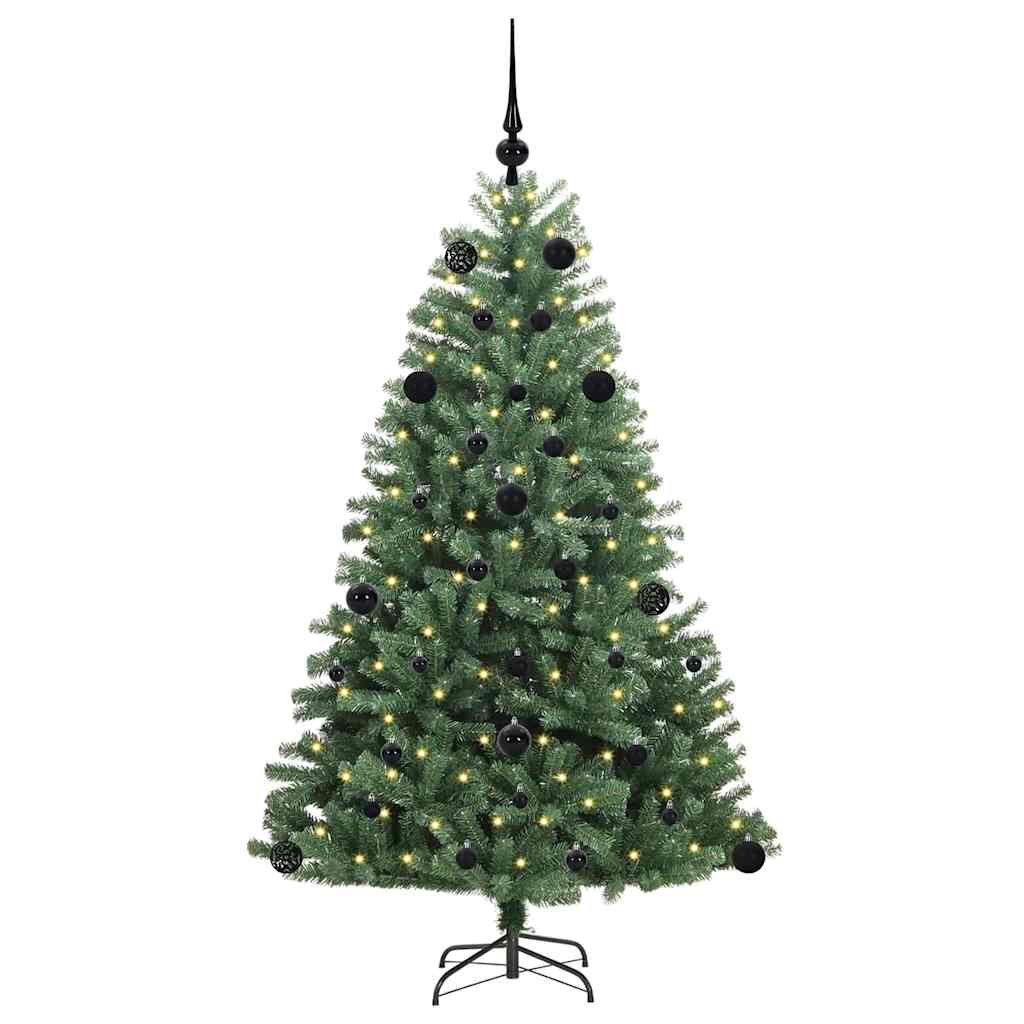 Albero di Natale Artificiale con Rami Pieghevoli Verde 150 cm