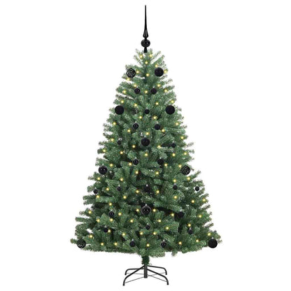 Albero di Natale Artificiale con Rami Pieghevoli Verde 150 cm
