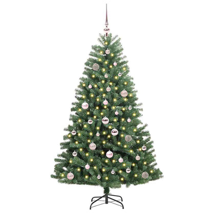 Albero di Natale Artificiale con Rami Pieghevoli Verde 150 cm
