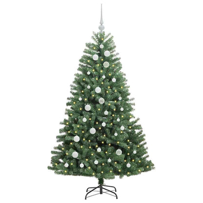 Albero di Natale Artificiale con Rami Pieghevoli Verde 150 cm