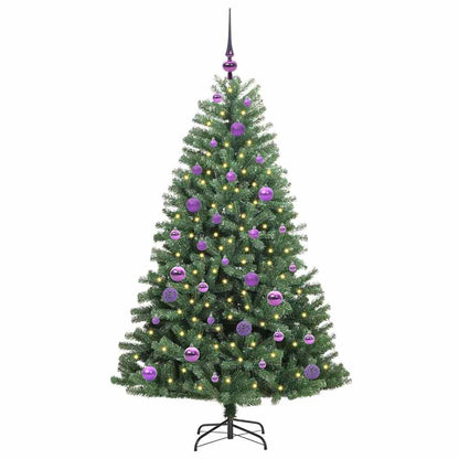 Albero di Natale Artificiale con Rami Pieghevoli Verde 150 cm