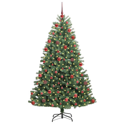 Albero di Natale Artificiale con Rami Pieghevoli Verde 180 cm