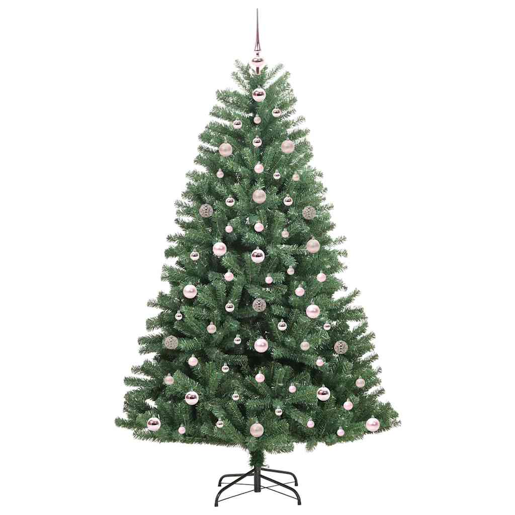 Albero di Natale Artificiale con Rami Pieghevoli Verde 180 cm