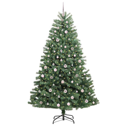 Albero di Natale Artificiale con Rami Pieghevoli Verde 210 cm