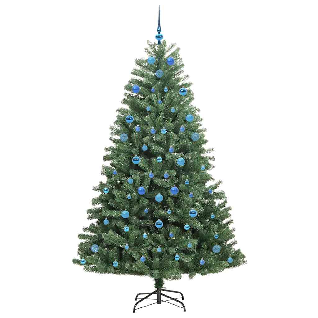 Albero di Natale Artificiale con Rami Pieghevoli Verde 210 cm