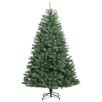 Albero di Natale Artificiale con Rami Pieghevoli Verde 210 cm