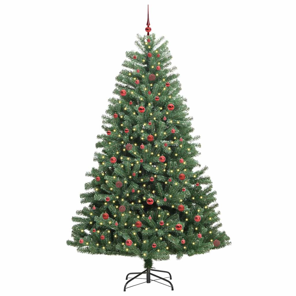 Albero di Natale Artificiale con Rami Pieghevoli Verde 240 cm