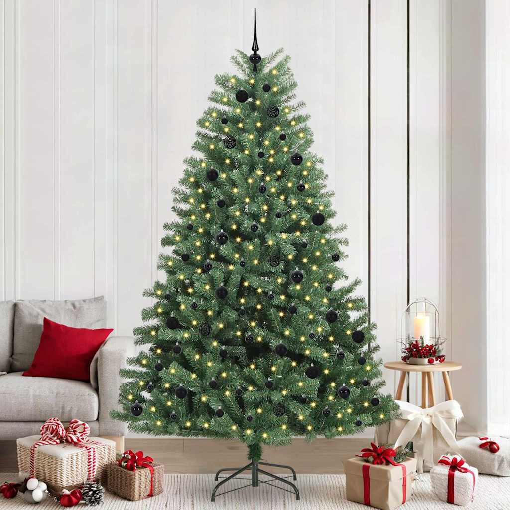 Albero di Natale Artificiale con Rami Pieghevoli Verde 240 cm