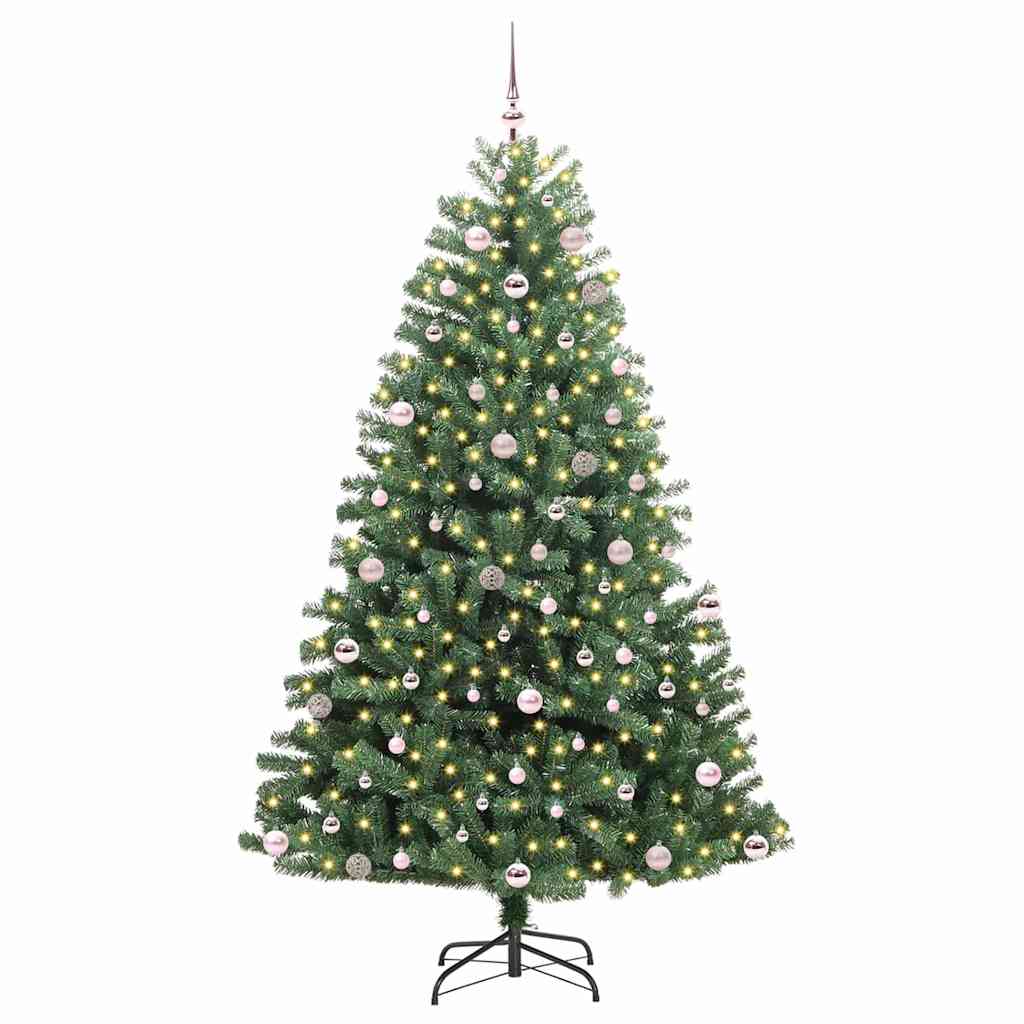 Albero di Natale Artificiale con Rami Pieghevoli Verde 240 cm
