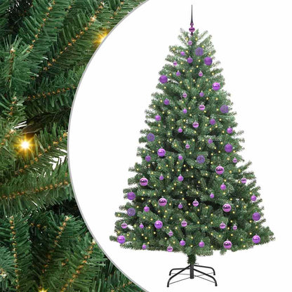 Albero di Natale Artificiale con Rami Pieghevoli Verde 240 cm