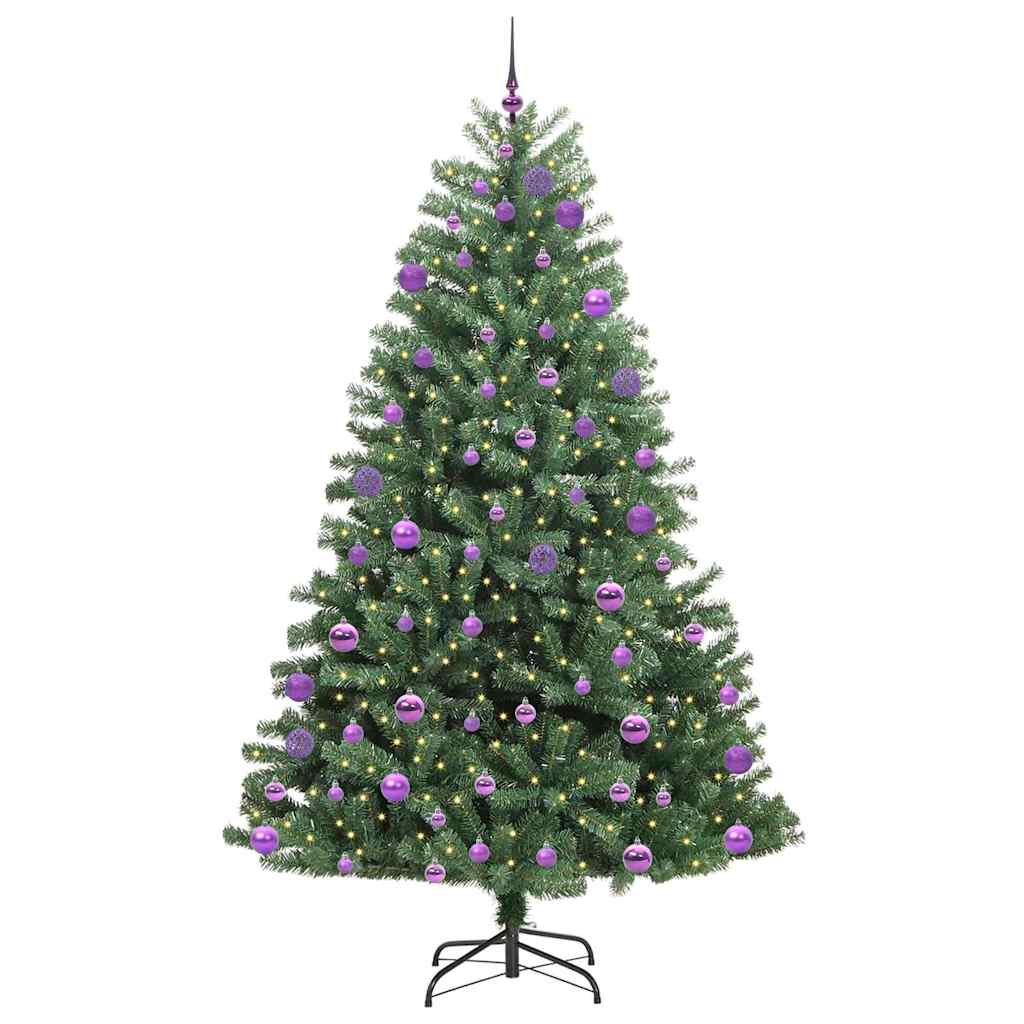 Albero di Natale Artificiale con Rami Pieghevoli Verde 240 cm