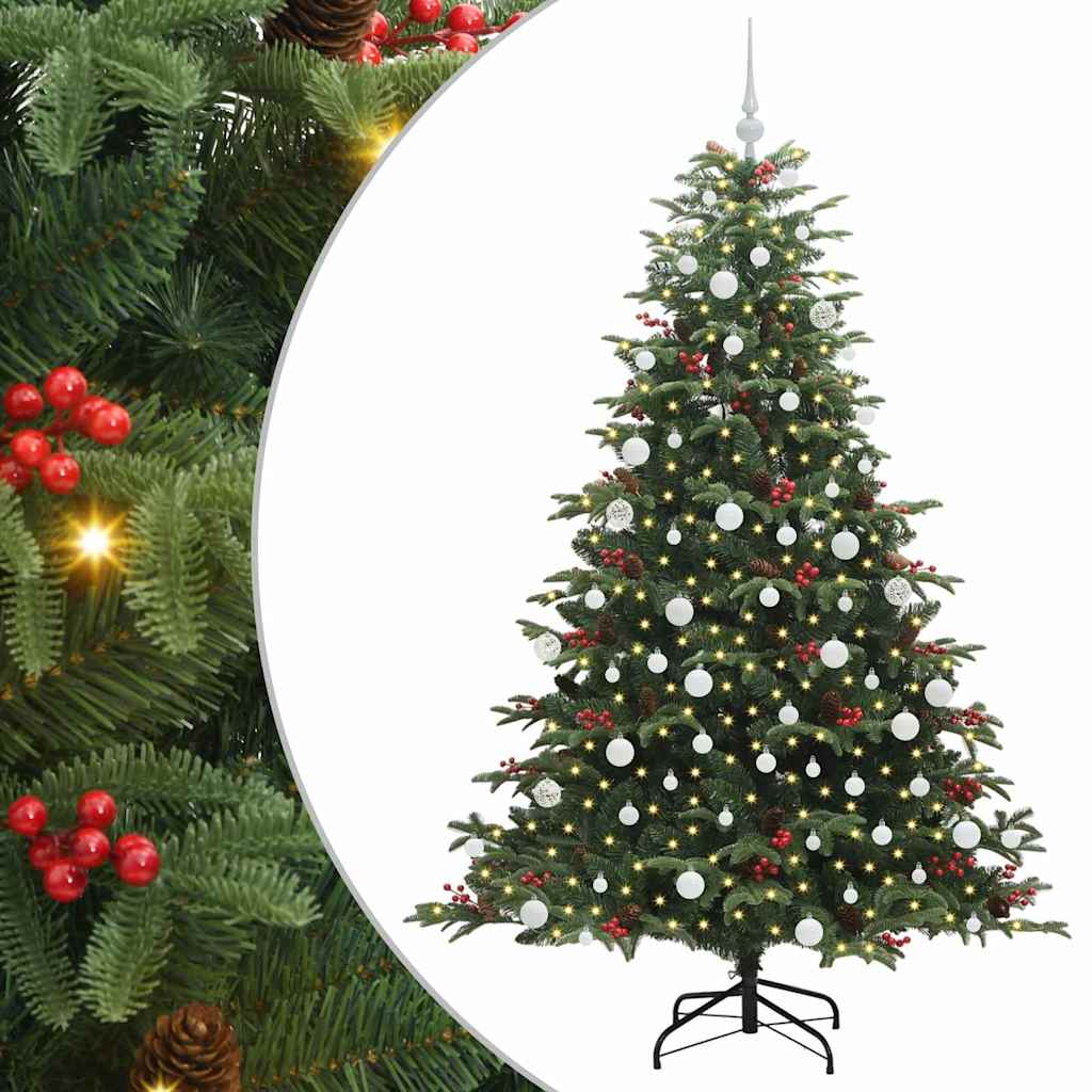 Albero di Natale artificiale con 300 LED Verde 180 cm