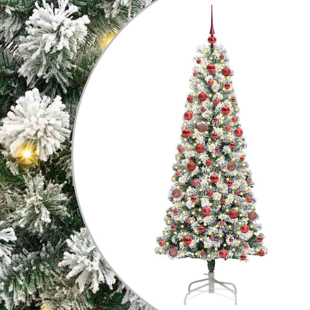 Albero di Natale Artificiale con Rami Pieghevoli 180 cm