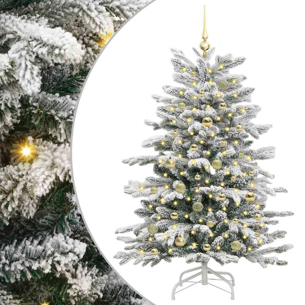 Albero di Natale Artificiale con Rami Pieghevoli Bianco 150 cm