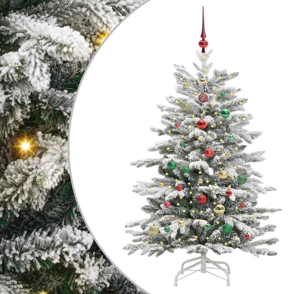 Albero di Natale Artificiale con Rami Pieghevoli Bianco 150 cm