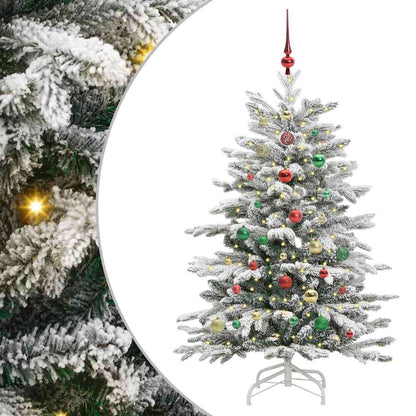 Albero di Natale Artificiale con Rami Pieghevoli Bianco 150 cm