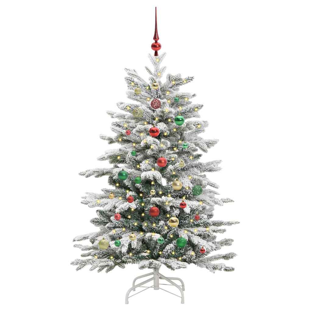 Albero di Natale Artificiale con Rami Pieghevoli Bianco 150 cm