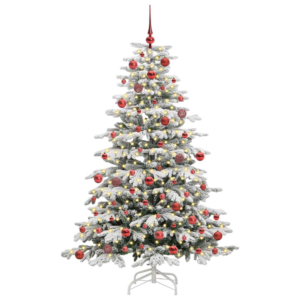 Albero di Natale Artificiale con Rami Pieghevoli Bianco 180 cm