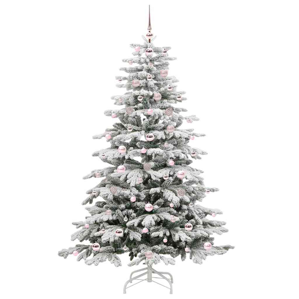 Albero di Natale Artificiale con Rami Pieghevoli Bianco 180 cm