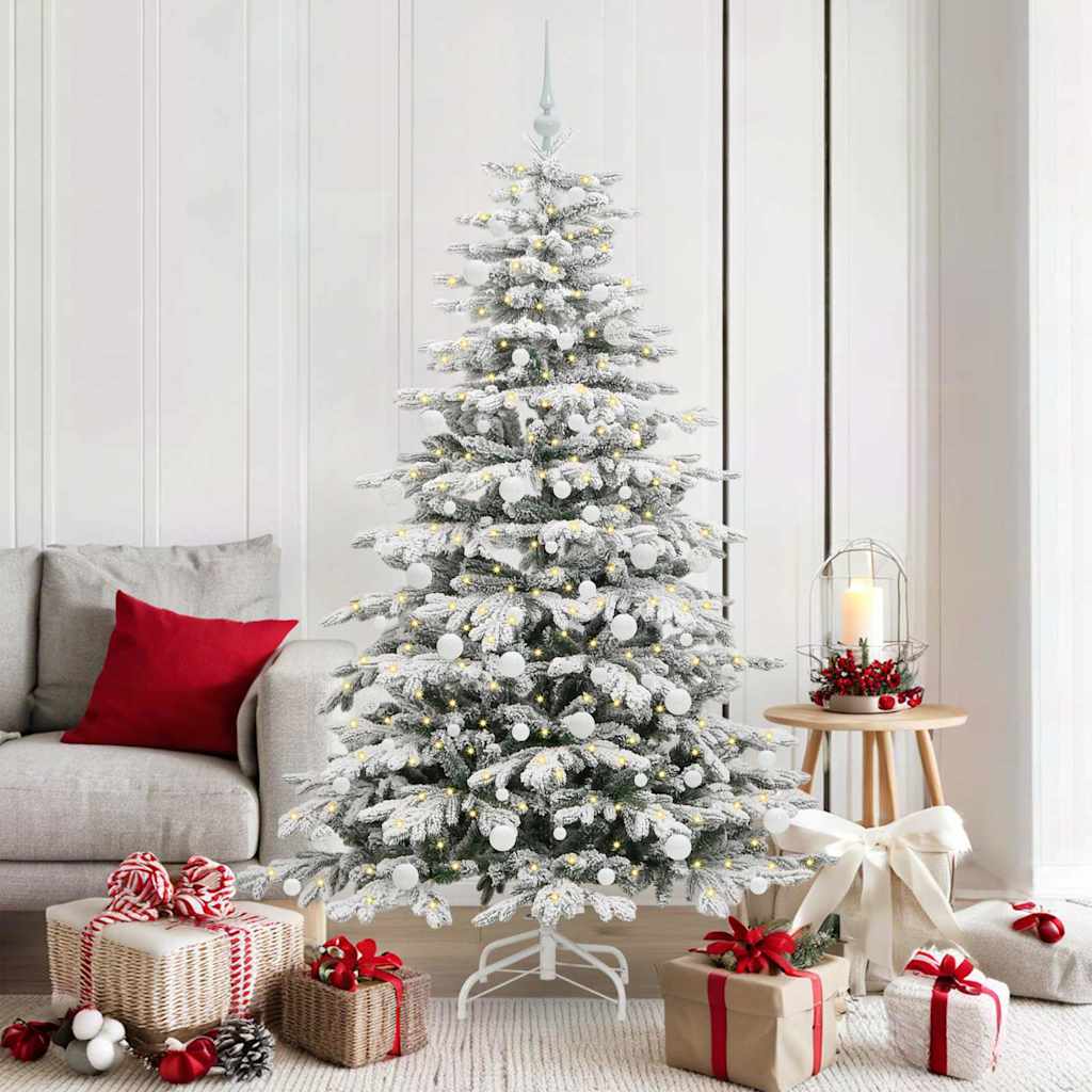 Albero di Natale Artificiale con Rami Pieghevoli Bianco 180 cm | homemem39