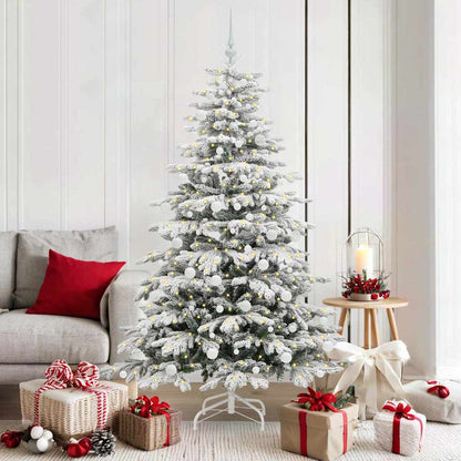 Albero di Natale Artificiale con Rami Pieghevoli Bianco 180 cm | homemem39