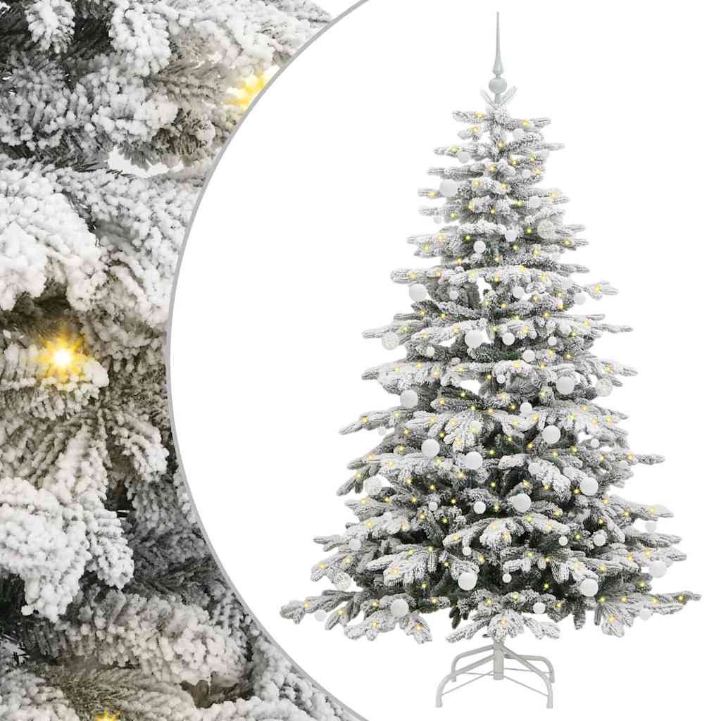 Albero di Natale Artificiale con Rami Pieghevoli Bianco 180 cm | homemem39