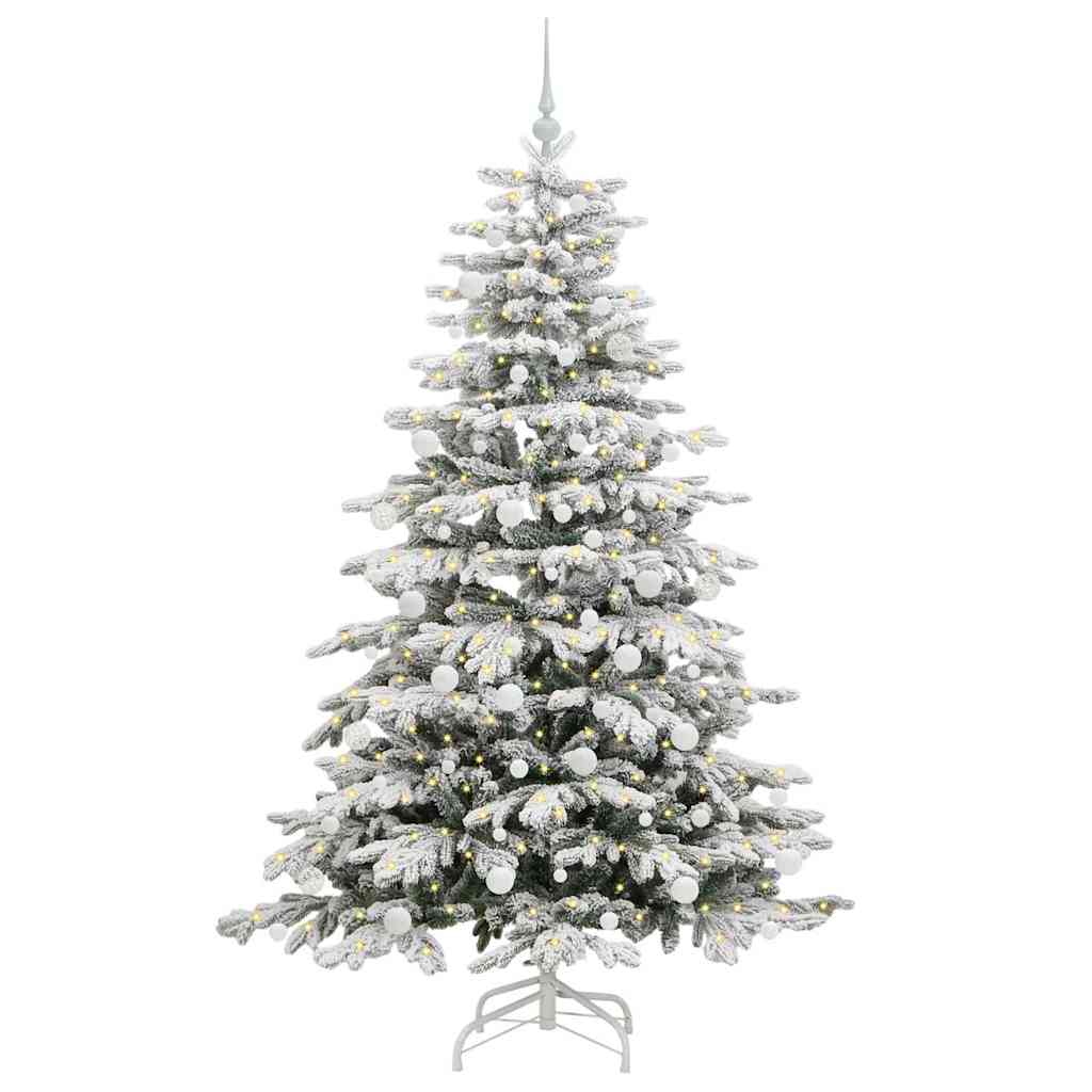 Albero di Natale Artificiale con Rami Pieghevoli Bianco 180 cm | homemem39