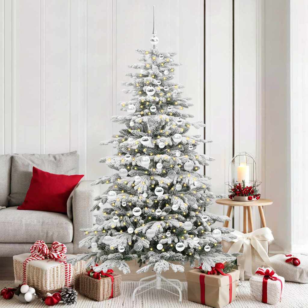 Albero di Natale Artificiale con Rami Pieghevoli Bianco 180 cm | homemem39