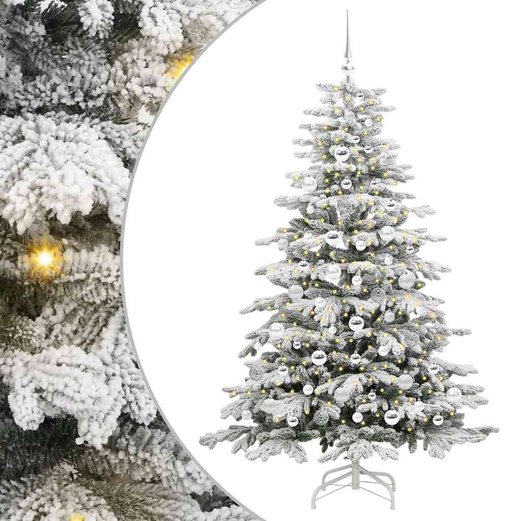 Albero di Natale Artificiale con Rami Pieghevoli Bianco 180 cm | homemem39