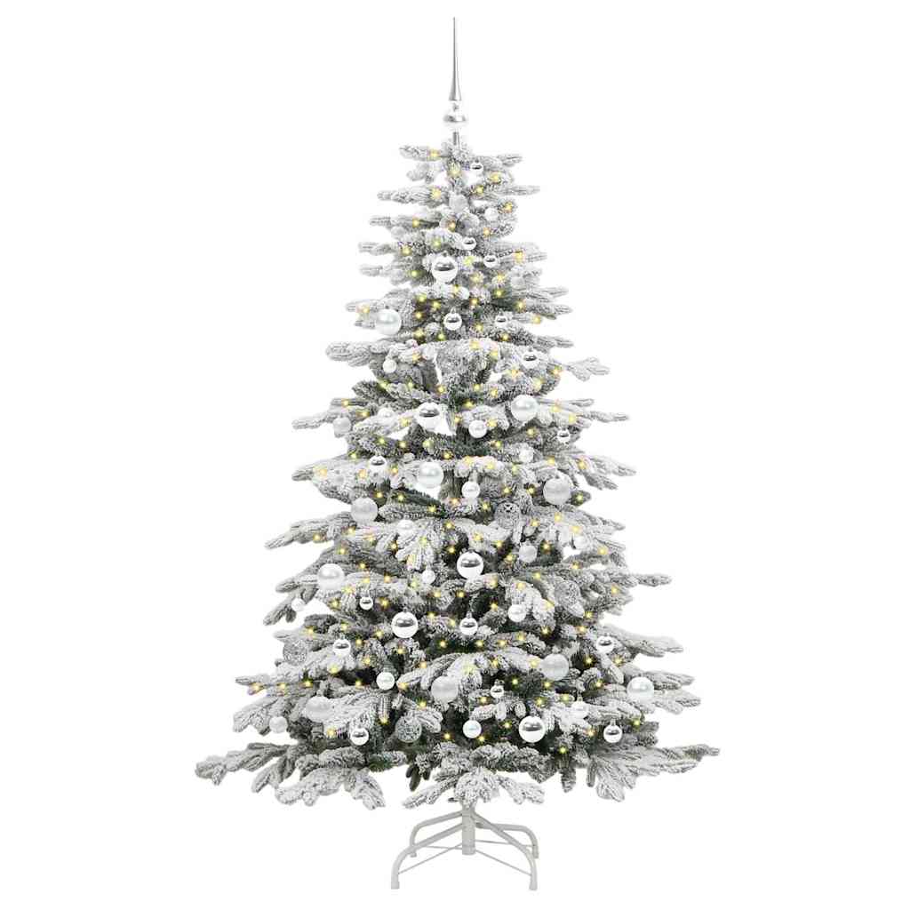 Albero di Natale Artificiale con Rami Pieghevoli Bianco 180 cm | homemem39