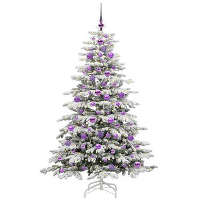Albero di Natale Artificiale con Rami Pieghevoli Bianco 180 cm