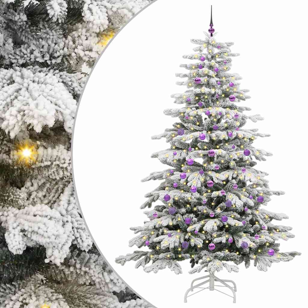 Albero di Natale Artificiale con Rami Pieghevoli Bianco 240 cm