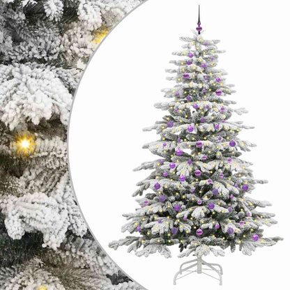 Albero di Natale Artificiale con Rami Pieghevoli Bianco 240 cm
