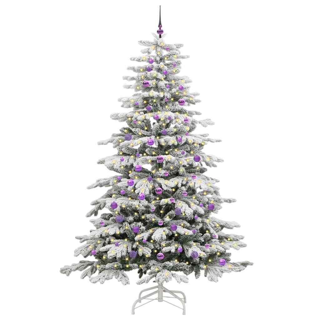 Albero di Natale Artificiale con Rami Pieghevoli Bianco 240 cm