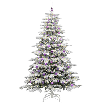 Albero di Natale Artificiale con Rami Pieghevoli Bianco 240 cm