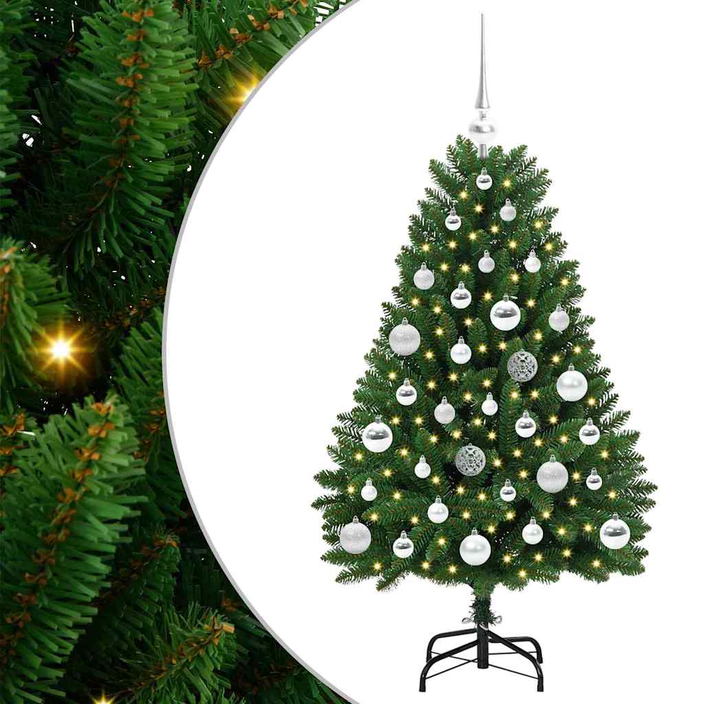 Albero di Natale artificiale Verde 120 cm PVC e Metallo