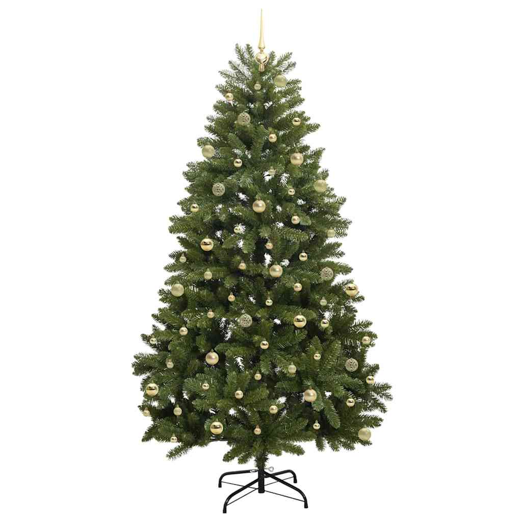 Albero di Natale Artificiale con Rami Pieghevoli 240 cm 300 LED