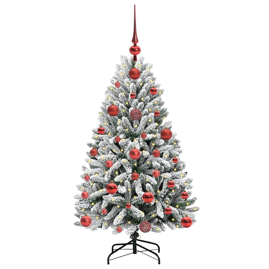 Albero di Natale artificiale con 150 LED Verde e Bianco 120 cm