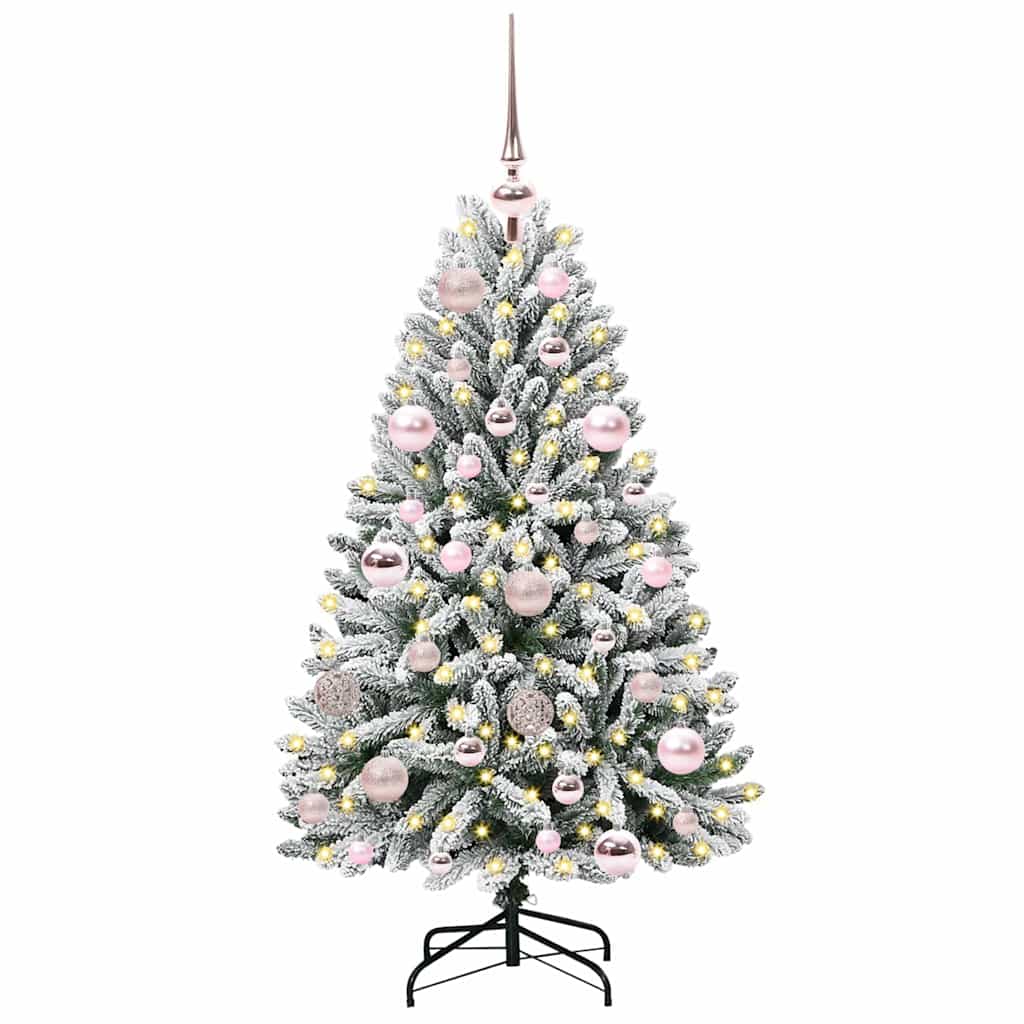Albero di Natale artificiale con 150 LED Verde e Bianco 120 cm