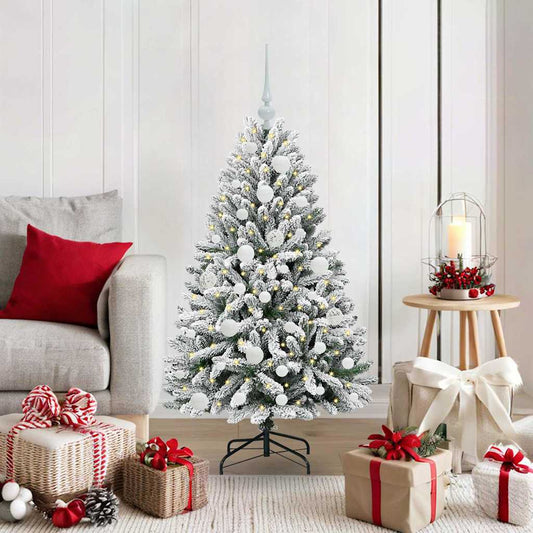 Albero di Natale artificiale con 150 LED Verde e Bianco 120 cm | homemem39