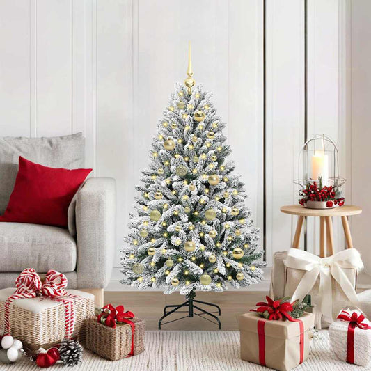 Albero di Natale artificiale con 150 LED Verde e Bianco 120 cm | homemem39