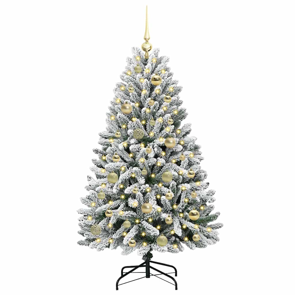 Albero di Natale artificiale con 150 LED Verde e Bianco 120 cm