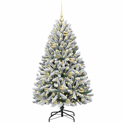 Albero di Natale artificiale con 150 LED Verde e Bianco 120 cm