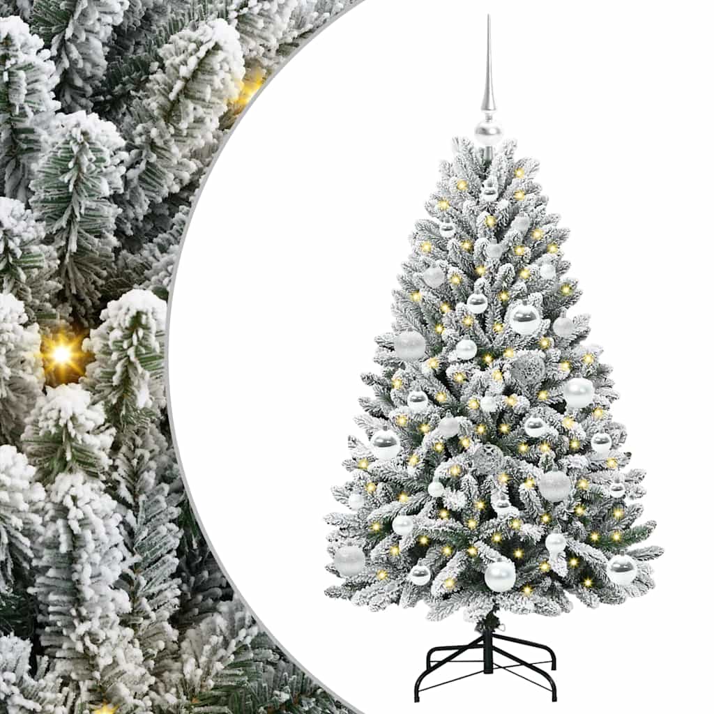 Albero di Natale artificiale con 150 LED Verde e Bianco 120 cm