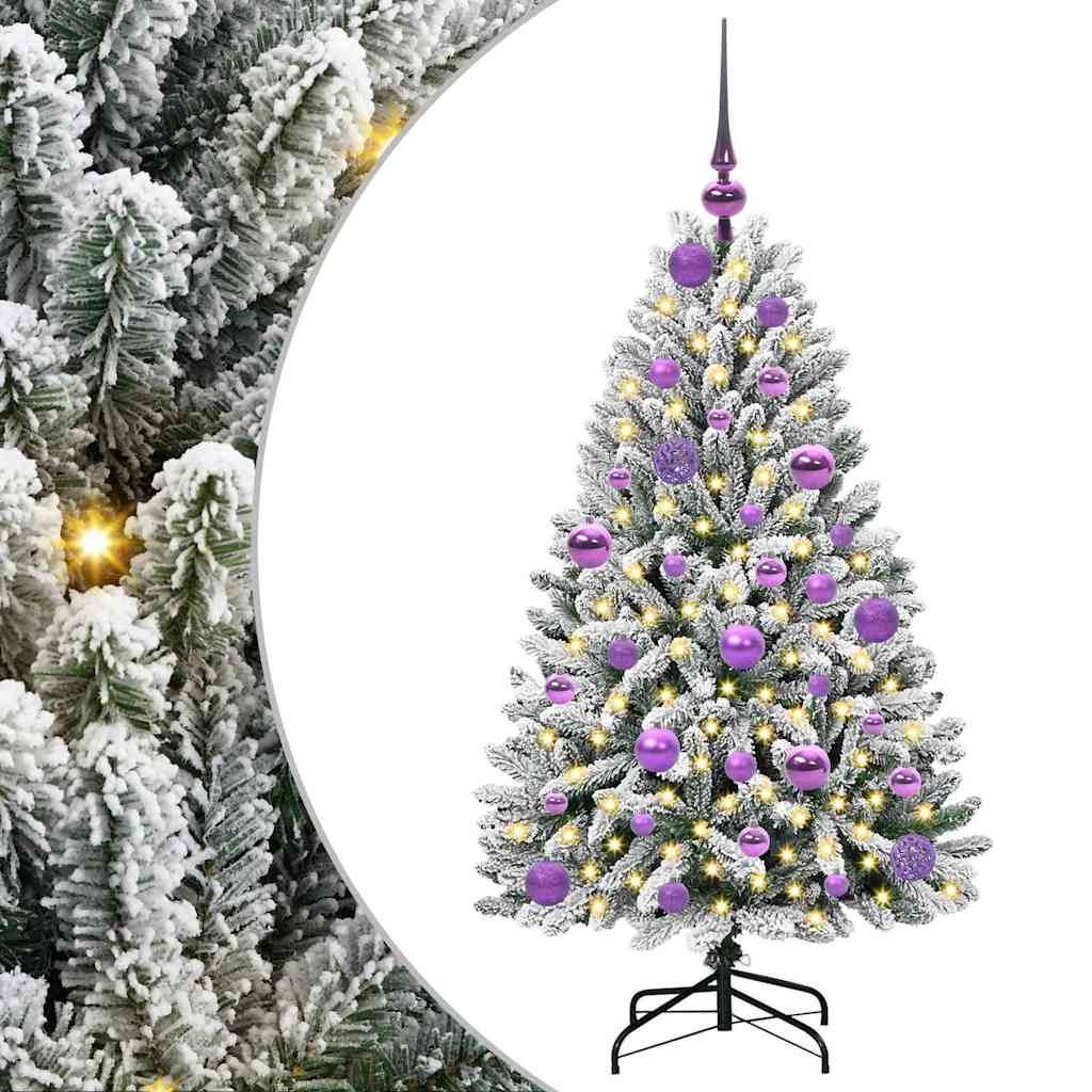 Albero di Natale artificiale con 150 LED Verde e Bianco 120 cm
