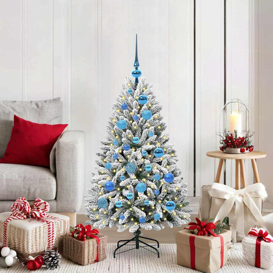 Albero di Natale artificiale con 150 LED Verde e Bianco 120 cm | homemem39