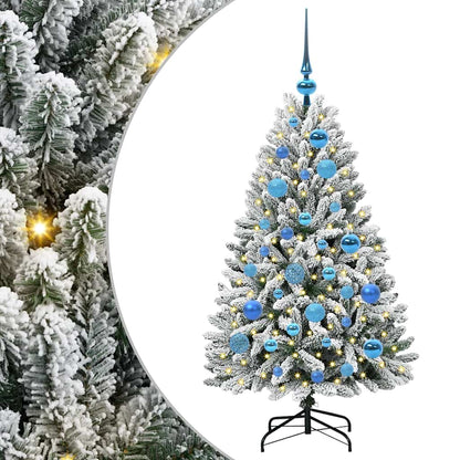 Albero di Natale artificiale con 150 LED Verde e Bianco 120 cm