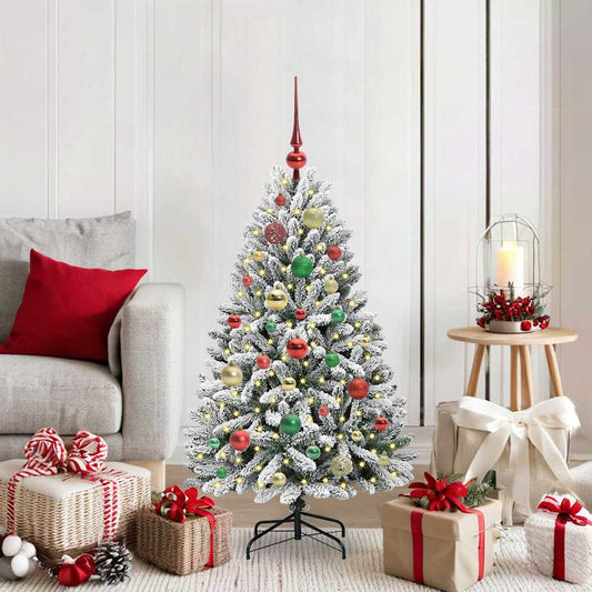 Albero di Natale artificiale con 150 LED Verde e Bianco 120 cm | homemem39