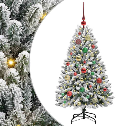 Albero di Natale artificiale con 150 LED Verde e Bianco 120 cm